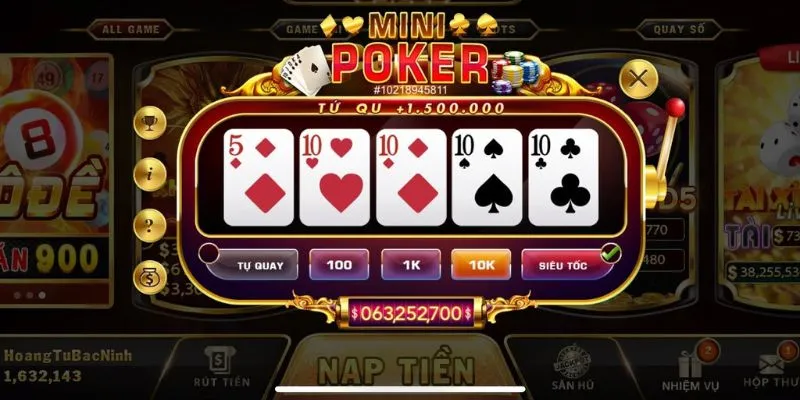 Những nguyên tắc chính khi chơi Mini Poker